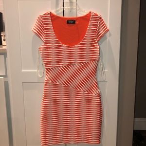 Orange & White Striped Dress from GUESS